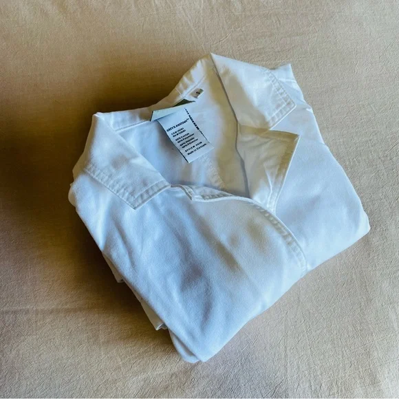 Greys Anatomy Women’s 3-Button Long Sleeve White Lab Coat Scrub Top Size Size S - Picture 10 of 15